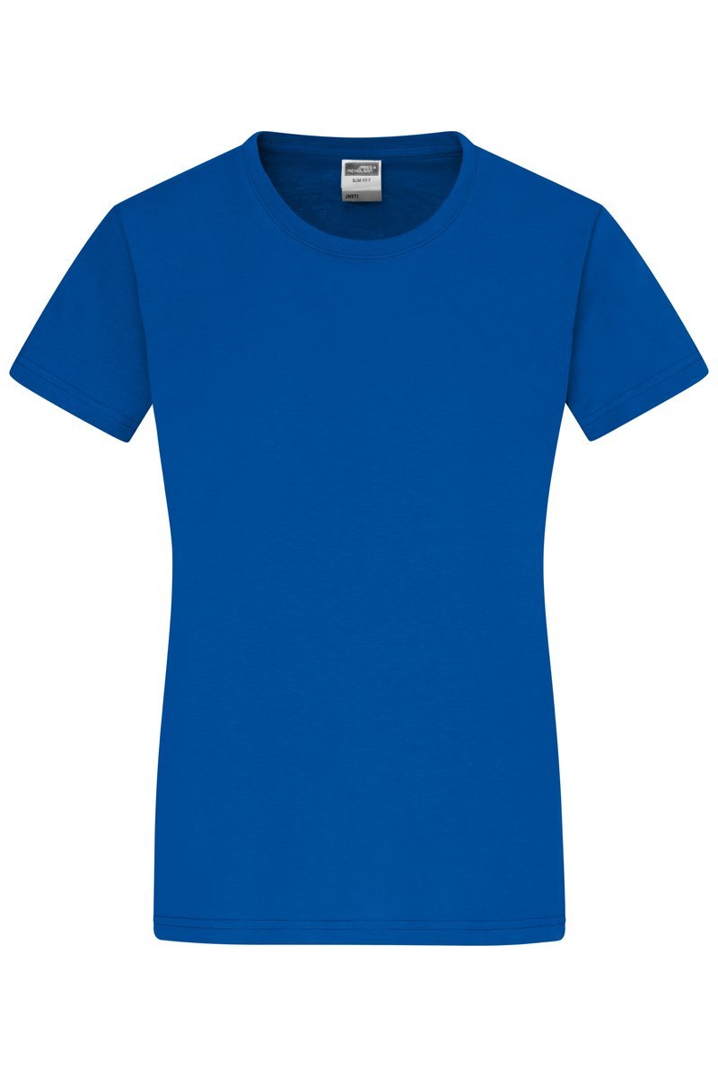 James&Nicholson Slim Fit Rundhals-T-Shirt Baumwolle für Damen, White S, JN971