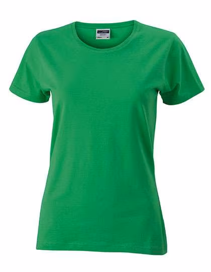 James&Nicholson Slim Fit Crew Neck T-Shirt Cotton for Women, Frog L, JN971