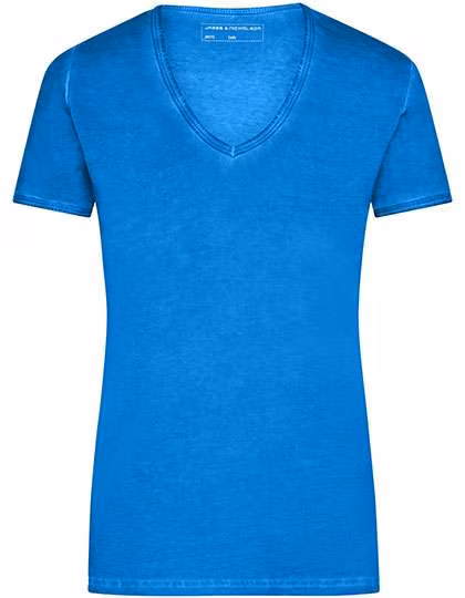 James&Nicholson Gipsy T-Shirt with V-Neck for Women, Graphite (Solid) M, JN975