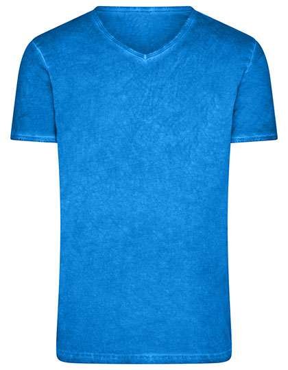 James&Nicholson Gipsy T-Shirt mit V-Ausschnitt für Herren, Atlantic S, JN976