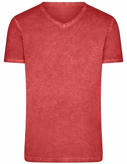 James&Nicholson Gipsy T-Shirt mit V-Ausschnitt für Herren, Red 3XL, JN976