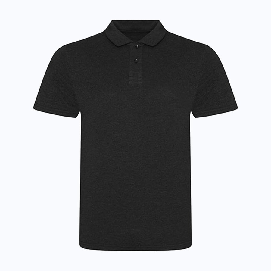 Just Polos Tri-Blend Poloshirt mit Slim Fit, Heather Black S, JP001