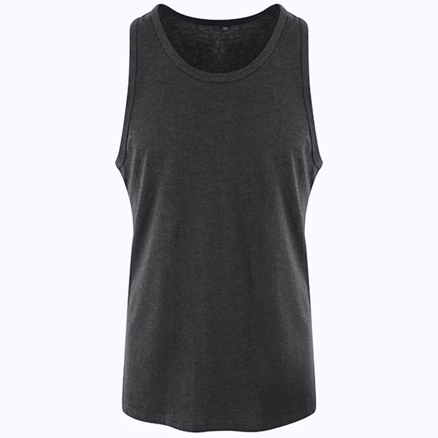 Just T's Tri-Blend Ärmelloses T-Shirt U-Ausschnitt, Heather Black S, JT007