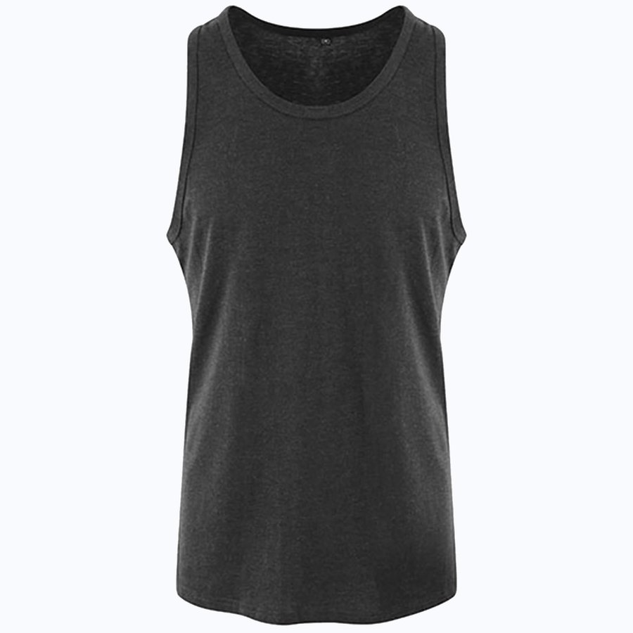 Just T's Tri-Blend Ärmelloses T-Shirt U-Ausschnitt, Heather Black S, JT007