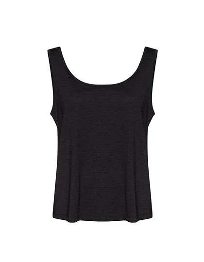 Just T's Tank Top aus Triblend-Material für Damen, Heather Black S, JT017