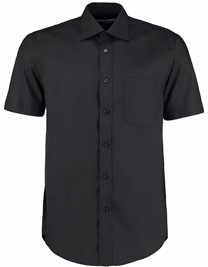 Kustom Kit Camicia Business a Maniche Corte Classic Fit da Uomo, Black 38 (15), K102