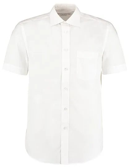 Kustom Kit Business Hemd Kurzarm Classic Fit für Herren, White 42 (L/16H), K102