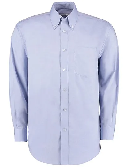 Kustom Kit Oxford Langarmhemd Classic Fit für Herren, Light Blue 39/40 (M/15H), K105