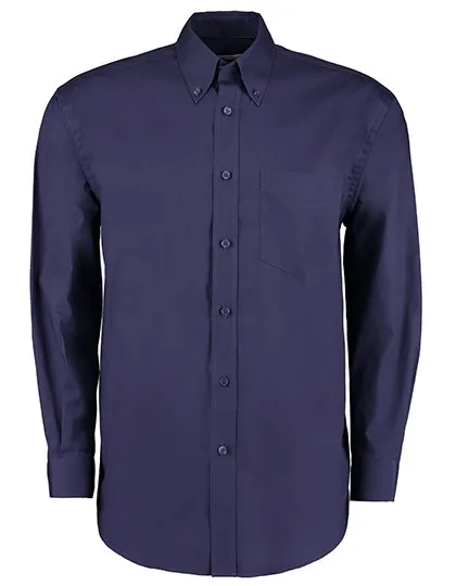 Kustom Kit Oxford Langarmhemd Classic Fit für Herren, Midnight Navy 56(6XL/22), K105