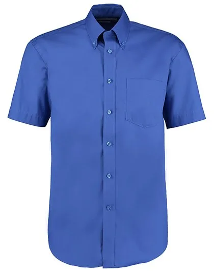Kustom Kit Oxford Hemd Kurzarm Classic Fit für Herren, Royal 58/59 (7XL/23), K109