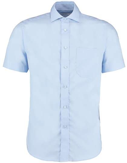 Kustom Kit Bügelfreies Herren Hemd Klassischer Schnitt, Light Blue 37 (S/14H), K115