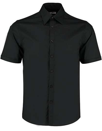 Bargear Kurzarm Hemd Tailored Fit für Herren, Black 37 (S/14H), K120