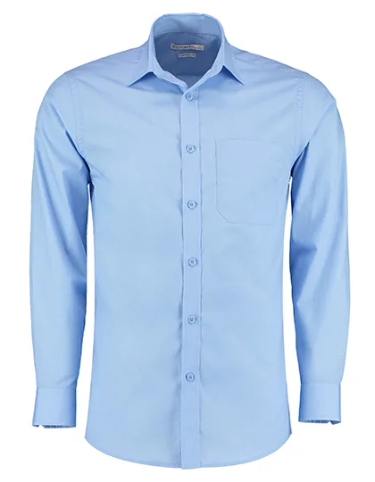 Kustom Kit Popeline Hemd mit Haifischkragen für Herren, Light Blue 47 (18H), K142