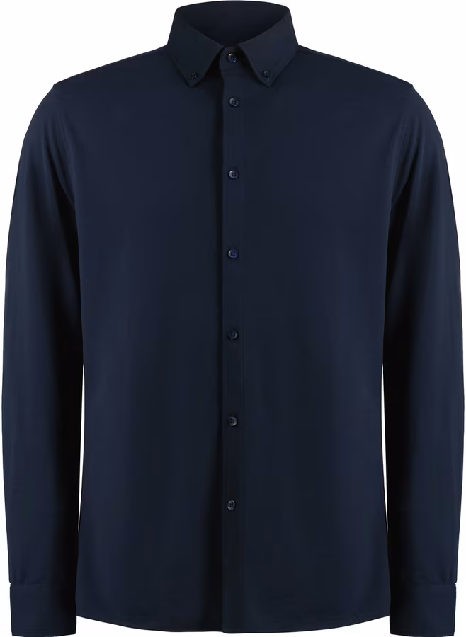 Kustom Kit Tailliertes Langarm-Polo mit Superwash® Technik, Navy S (36-38), K143