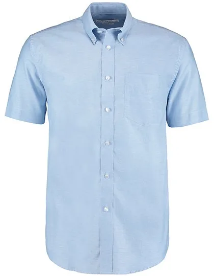 Kustom Kit Oxford Hemd kurzarm Baumwollmix für Herren, Light Blue 38 (15), K350