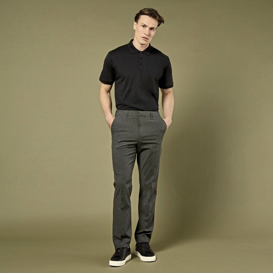 Kustom Kit Regular Fit Superwash® Jersey Polo, Black M, K412