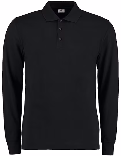 Kustom Kit Polo a Maniche Lunghe Oeko-Tex 100 da Uomo, Graphite (Solid) S, K430