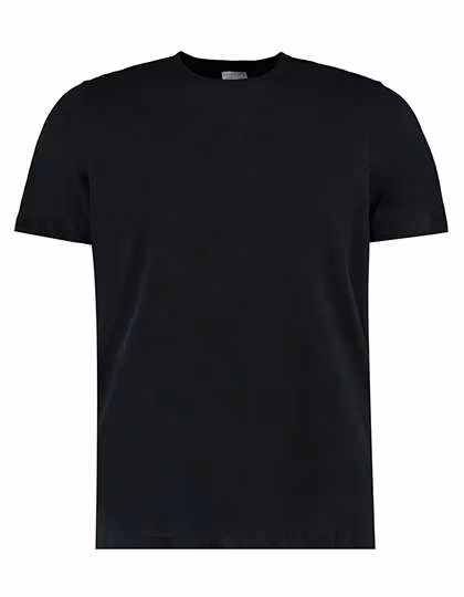Kustom Kit T-shirt en Coton avec col côtelé, Black XS, K507