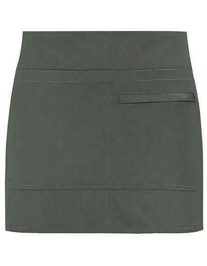 Bargear Tablier bistro court avec fermeture éclair, Dark Grey 38 x 69 cm, K520