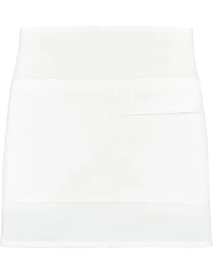 Bargear Kurze Bistroschürze mit Reißverschluss, White 38 x 69 cm, K520