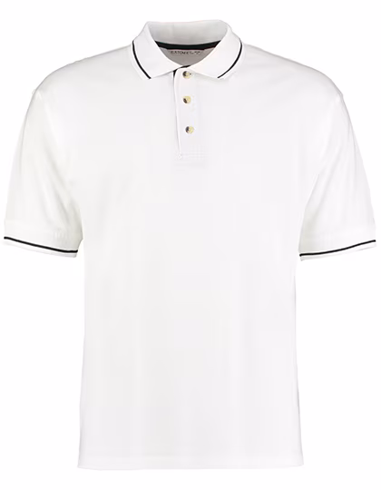 Kustom Kit Klassisches Polo mit Aufschlag, White/Navy L, K606