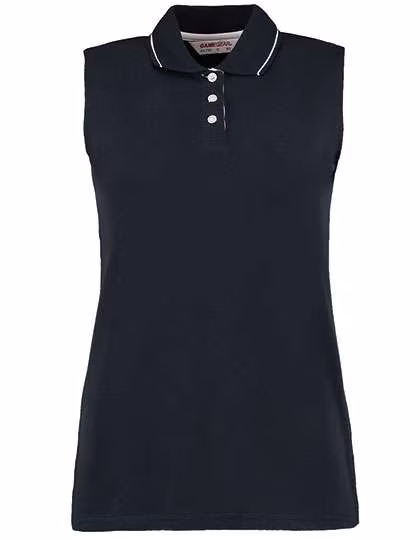 Kustom Kit Ärmelloses Polo Classic Fit Baumwolle, Navy/White 34 (XS/8), K730