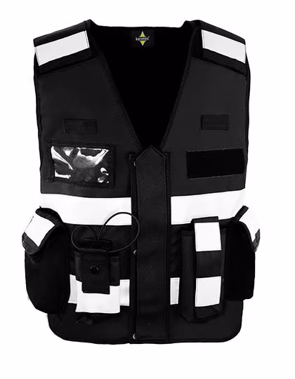 Bonn Tactical Vest with Pockets and Reflective Stripes