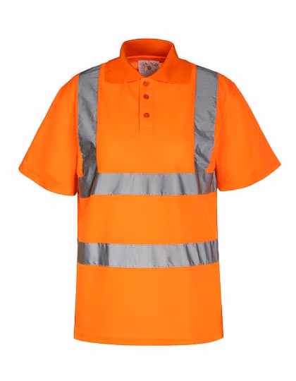 Korntex Polo Hi-Vis con Strisce Riflettenti, Signal Orange S, KX070