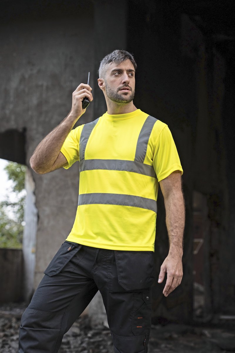 Korntex Hi-Vis Basic T-Shirt Cordoba Polyester, Black S, KX071