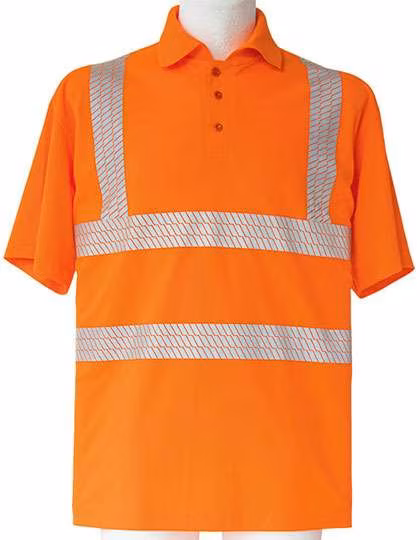 Korntex Hi-Vis Broken Reflective Polo-Shirt Manchester, Signal Yellow 3XL, KX073