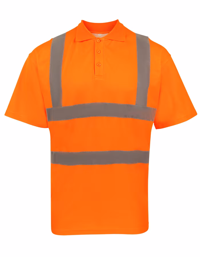Korntex Hi-Vis Polycotton Polo "Cambridge, Signal Orange M, KX075