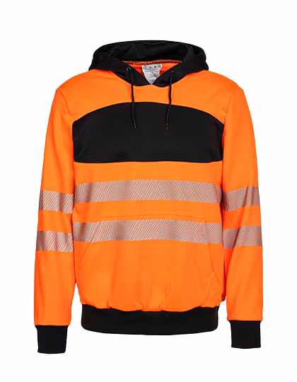 Korntex Sweat à capuche de travail haute visibilité avec zone d'impression, Signal Orange/Black S, KX1002