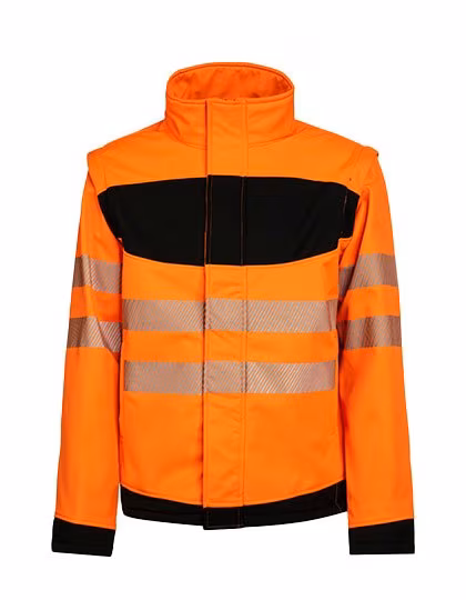 Korntex Hi-Vis Softshelljacke mit Druckfläche, Signal Orange/Black S, KX1003