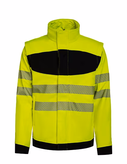 Korntex Veste softshell haute visibilité avec zone d'impression, Signal Yellow/Black XL, KX1003