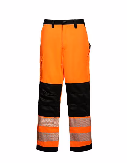 Korntex Hi-Vis Arbeits­hosen mit Druckflächen, Signal Orange/Black 24, KX1005