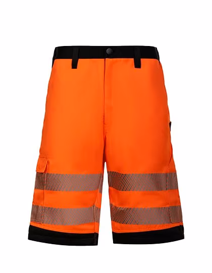 Korntex Hi-Vis Workwear Shorts mit Reflektoren, Signal Yellow/Black 48, KX1006
