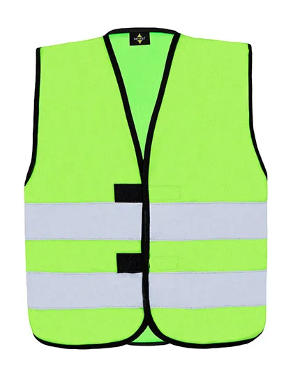 Korntex Sicherheitsweste mit Reflexstreifen für Kinder, Lime Green S (7-12 Jahre), KX100K