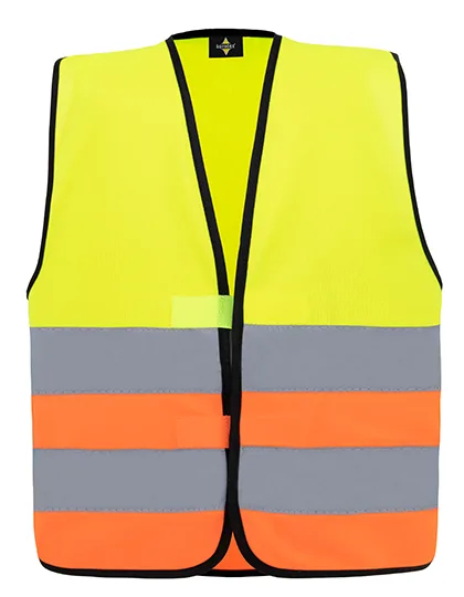Korntex Safety Vest with Reflective Stripes for Kids, Yellow/Orange S (7-12 Jahre), KX100K