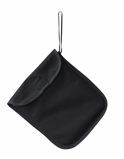 Korntex Knitted Storage Pouch with Velcro Closure, Black 25 x 17 cm, KX101