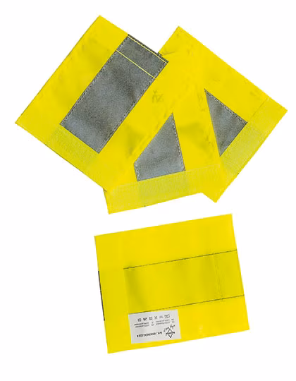 Korntex Hi-Vis Roll Reflectors Set with Velcro Closure, Signal Yellow 10.5 x 12.5 cm, KX106