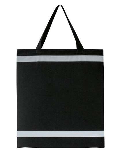 Korntex Warnsac® Reflektierende Einkaufstasche 38x42 cm, Black ca. 38 x 42 cm, KX109