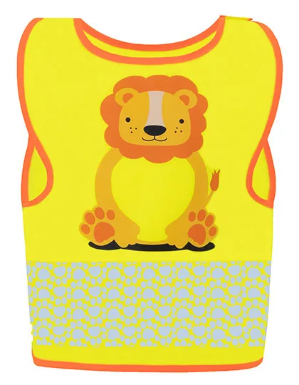 Korntex Sicherheitsweste Kinder Funtastic Wildlife, Lion Yellow XXS (3/4 Jahre), KX119K