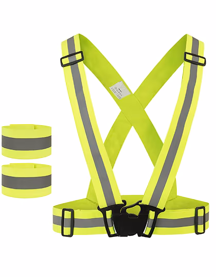 Korntex Elastischer Hi-Vis Body Belt Glarus, Signal Yellow One Size (Adults), KX150