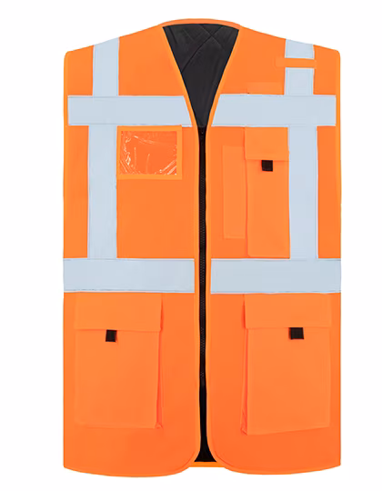 Korntex Gefütterte Warnweste Wismar CO² Neutral, Signal Orange XXL, KX165