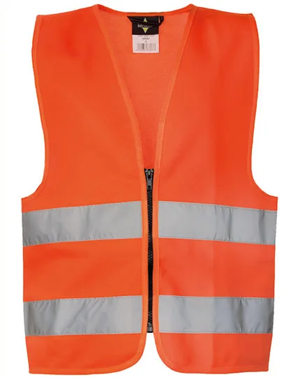 Korntex Hi-Vis Safety Vest Aalborg for Kids, Signal Orange S (7-12 Jahre), KX201