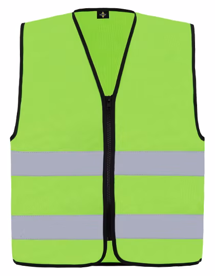 Korntex Hi-Vis Safety Vest Cologne With Front Zipper Lime Green XL (KX217), KX217