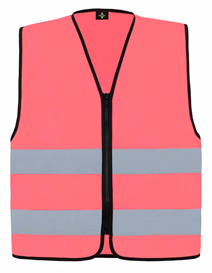 Korntex Hi-Vis Safety Vest Cologne With Front Zipper Neon Pink XL (KX217), KX217