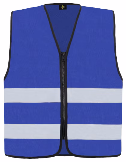 Korntex Gilet de sécurité haute visibilité Cologne avec fermeture éclair, Royal Blue M, KX217