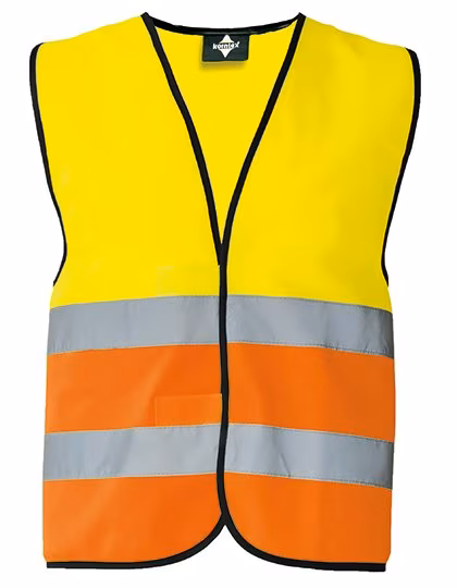 Korntex Hi-Vis Vest Neon-Orange with Reflectors, Signal Yellow/Signal Orange 3XL, KX500