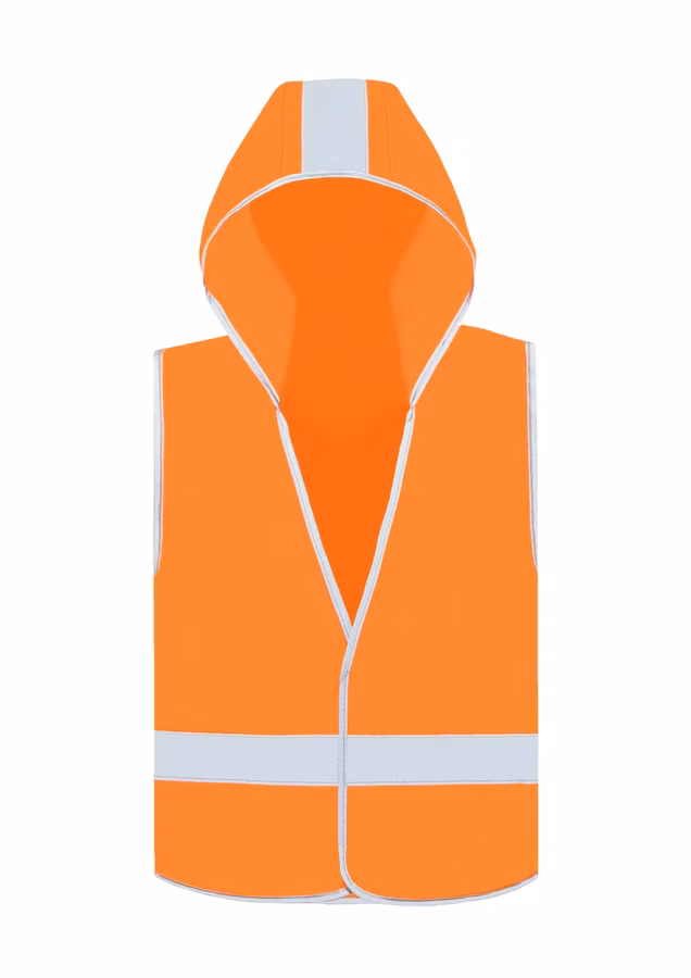 Korntex Gilet di Sicurezza con Cappuccio per Bambini, Signal Orange S (7-12 Jahre), KX504